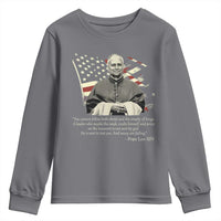 Pope Leo XIV Youth Sweatshirt You Cannot Follow Both Christ And The Cruelty Of Kings