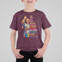Pope Leo XIV No Kings T Shirt For Kid You Cannot Follow Both Christ And The Cruelty Of Kings