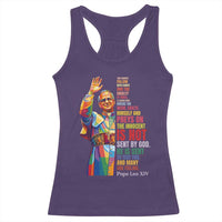 Pope Leo XIV No Kings Racerback Tank Top You Cannot Follow Both Christ And The Cruelty Of Kings