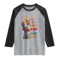 Pope Leo XIV No Kings Raglan Shirt You Cannot Follow Both Christ And The Cruelty Of Kings