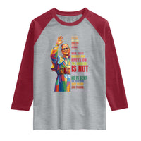 Pope Leo XIV No Kings Raglan Shirt You Cannot Follow Both Christ And The Cruelty Of Kings