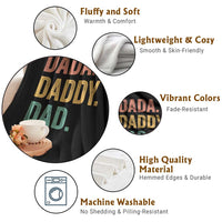 Dada Daddy Dad 67 Throw Blanket Funny Six Seven Father's Day
