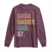 Dada Daddy Dad 67 Long Sleeve Shirt Funny Six Seven Father's Day