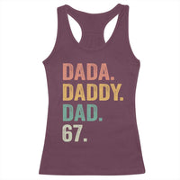 Dada Daddy Dad 67 Racerback Tank Top Funny Six Seven Father's Day