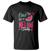 Dad T Shirt One In A Melon Daddy Birthday Funny Watermelon Summer Vacation - Wonder Print Shop