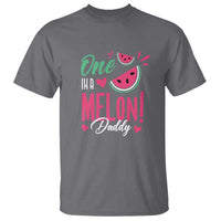 Dad T Shirt One In A Melon Daddy Birthday Funny Watermelon Summer Vacation - Wonder Print Shop