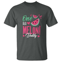 Dad T Shirt One In A Melon Daddy Birthday Funny Watermelon Summer Vacation - Wonder Print Shop