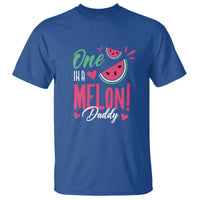 Dad T Shirt One In A Melon Daddy Birthday Funny Watermelon Summer Vacation - Wonder Print Shop