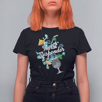 Cocktail Lover T Shirt For Women Thirst Responder Funny Mixologists Bartender - Wonder Print Shop