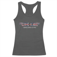Funny Uh Oh England 1776 Racerback Tank Top 4th Of July USA Grunge Union Jack Flag - Wonder Print Shop