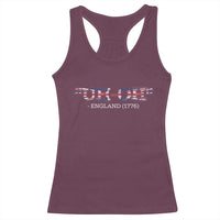 Funny Uh Oh England 1776 Racerback Tank Top 4th Of July USA Grunge Union Jack Flag - Wonder Print Shop