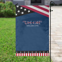 Funny Uh Oh England 1776 Garden Flag 4th Of July USA Grunge Union Jack Flag