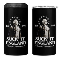 Funny Suck It England 4 in 1 Can Cooler Tumbler 4th of July 1776 George Washington - Wonder Print Shop