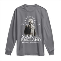Funny Suck It England Long Sleeve Shirt 4th of July 1776 George Washington - Wonder Print Shop