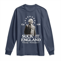 Funny Suck It England Long Sleeve Shirt 4th of July 1776 George Washington - Wonder Print Shop
