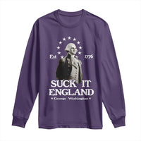 Funny Suck It England Long Sleeve Shirt 4th of July 1776 George Washington - Wonder Print Shop