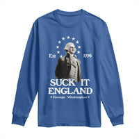 Funny Suck It England Long Sleeve Shirt 4th of July 1776 George Washington - Wonder Print Shop