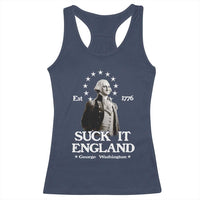 Funny Suck It England Racerback Tank Top 4th of July 1776 George Washington - Wonder Print Shop