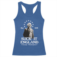 Funny Suck It England Racerback Tank Top 4th of July 1776 George Washington - Wonder Print Shop