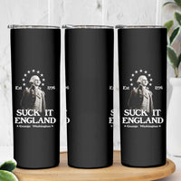 Funny Suck It England Skinny Tumbler 4th of July 1776 George Washington - Wonder Print Shop