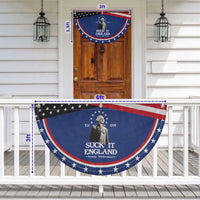 Funny Suck It England Patriotic Fan Flag 4th of July 1776 George Washington