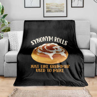Funny Synonym Rolls Just Like Grammar Used To Make Throw Blanket Cinnamon Rolls Grammar Pun