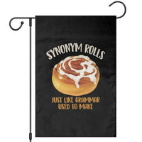Funny Synonym Rolls Just Like Grammar Used To Make Garden Flag Cinnamon Rolls Grammar Pun