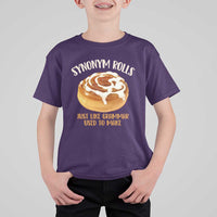 Funny Synonym Rolls Just Like Grammar Used To Make T Shirt For Kid Cinnamon Rolls Grammar Pun