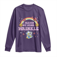 Funny I Bleach My Stink Wrinkle Long Sleeve Shirt Gag Adult Humor Rainbow Bleach Bottle - Wonder Print Shop