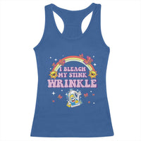 Funny I Bleach My Stink Wrinkle Racerback Tank Top Gag Adult Humor Rainbow Bleach Bottle - Wonder Print Shop