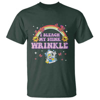 Funny I Bleach My Stink Wrinkle T Shirt Gag Adult Humor Rainbow Bleach Bottle - Wonder Print Shop