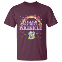 Funny I Bleach My Stink Wrinkle T Shirt Gag Adult Humor Rainbow Bleach Bottle - Wonder Print Shop