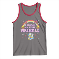 Funny I Bleach My Stink Wrinkle Tank Top Gag Adult Humor Rainbow Bleach Bottle - Wonder Print Shop