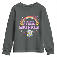Funny I Bleach My Stink Wrinkle Youth Sweatshirt Gag Adult Humor Rainbow Bleach Bottle - Wonder Print Shop