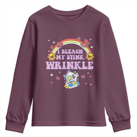 Funny I Bleach My Stink Wrinkle Youth Sweatshirt Gag Adult Humor Rainbow Bleach Bottle - Wonder Print Shop