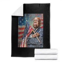 John Lewis Throw Blanket My Philosophy Is Very Simple Get In Good Trouble Necessary Trouble - Wonder Print Shop