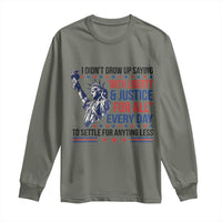 Funny I Didn't Grow Up Saying With Liberty And Justice For All Long Sleeve Shirt - Wonder Print Shop