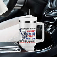 Funny I Didn't Grow Up Saying With Liberty And Justice For All Tumbler With Handle - Wonder Print Shop
