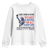 Funny I Didn't Grow Up Saying With Liberty And Justice For All Youth Sweatshirt - Wonder Print Shop