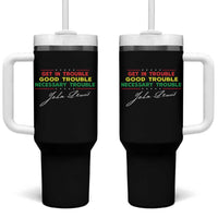 John Lewis Quote Tumbler With Handle Get In Good Necessary Trouble Civil Rights - Wonder Print Shop