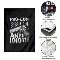 Pro Gun Anti Idiot Garden Flag Vintage American Flag 2nd Amendment - Wonder Print Shop