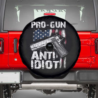 Pro Gun Anti Idiot Spare Tire Cover Vintage American Flag 2nd Amendment - Wonder Print Shop
