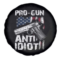 Pro Gun Anti Idiot Spare Tire Cover Vintage American Flag 2nd Amendment - Wonder Print Shop