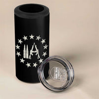 2nd Amendment AR15 Bullet Stars Patriotic Gun Rights 4 in 1 Can Cooler Tumbler - Wonder Print Shop