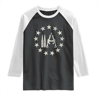 2nd Amendment AR15 Bullet Stars Patriotic Gun Rights Raglan Shirt - Wonder Print Shop