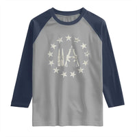 2nd Amendment AR15 Bullet Stars Patriotic Gun Rights Raglan Shirt - Wonder Print Shop