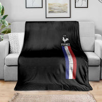 France Football Coq Soccer Throwback Jersey Style Throw Blanket Vintage French Flag