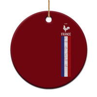 France Football Coq Soccer Throwback Jersey Style Ceramic Ornament Vintage French Flag