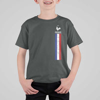 France Football Coq Soccer Throwback Jersey Style T Shirt For Kid Vintage French Flag