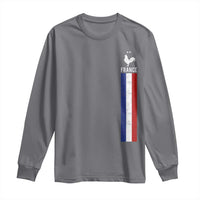 France Football Coq Soccer Throwback Jersey Style Long Sleeve Shirt Vintage French Flag